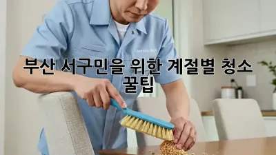 부산 서구민을 위한 ✨계절별 청소 꿀팁🍯