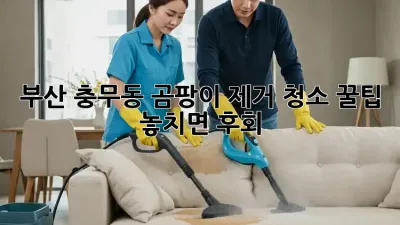 부산 충무동 곰팡이 제거 청소 꿀팁 ✨ 놓치면 후회! 😱