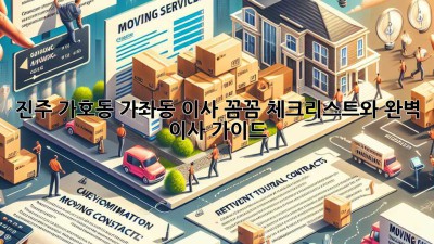진주 가호동, 가좌동 이사, 꼼꼼 체크리스트와 완벽 이사 가이드!