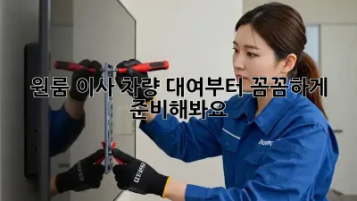 원룸 이사? 차량 대여부터 꼼꼼하게 준비해봐요!